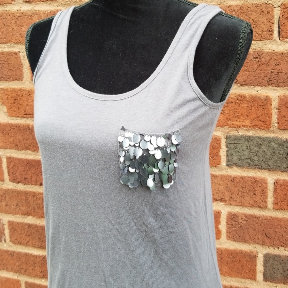 J Crew Sz XS Decorative Tank VGUC - Picture 3 of 5